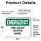 Signmission First Aid Kit Located Inside, 24 in W x Rectangle, Vinyl Decal OS-2PACK-EM-D-1824-L-10375 - alternate 6